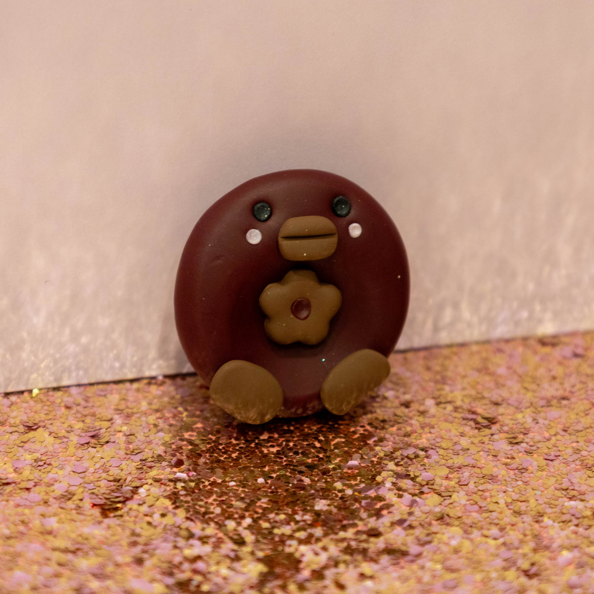 Dark Red Rubber Ducky Worry Stone | Fidget Toy