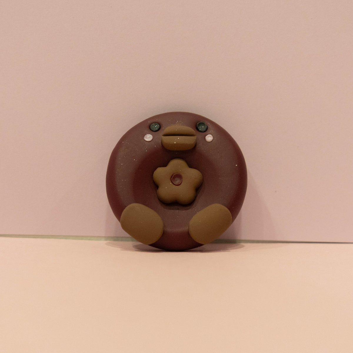 Dark Red Rubber Ducky Worry Stone | Fidget Toy