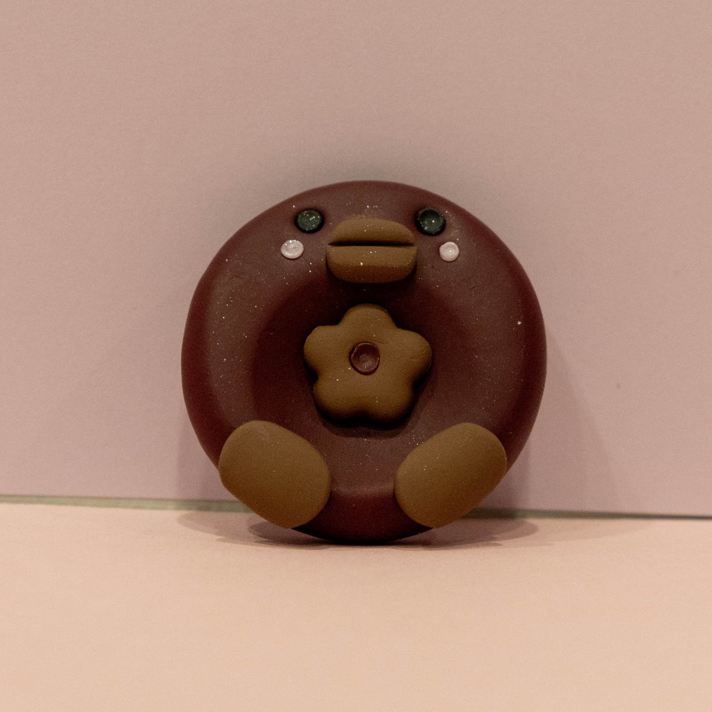 Dark Red Rubber Ducky Worry Stone | Fidget Toy