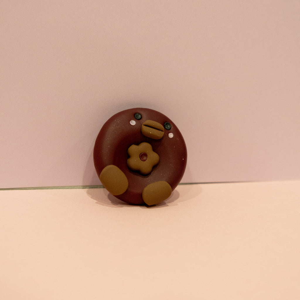 Dark Red Rubber Ducky Worry Stone | Fidget Toy