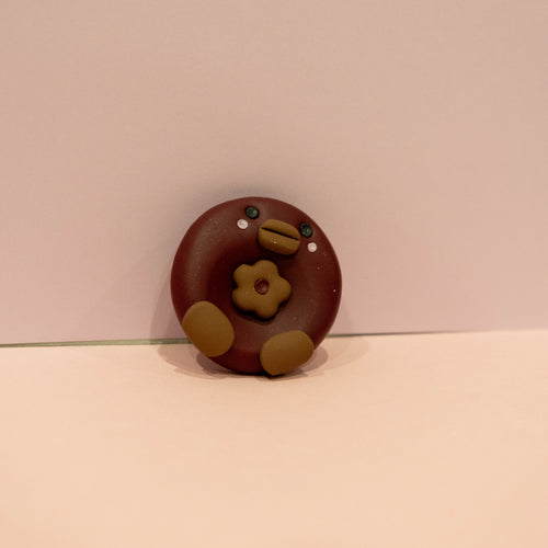 Dark Red Rubber Ducky Worry Stone | Fidget Toy