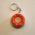 Orange Pumpkin Doughnut Worry Stone Key Chain | Fidget Toy